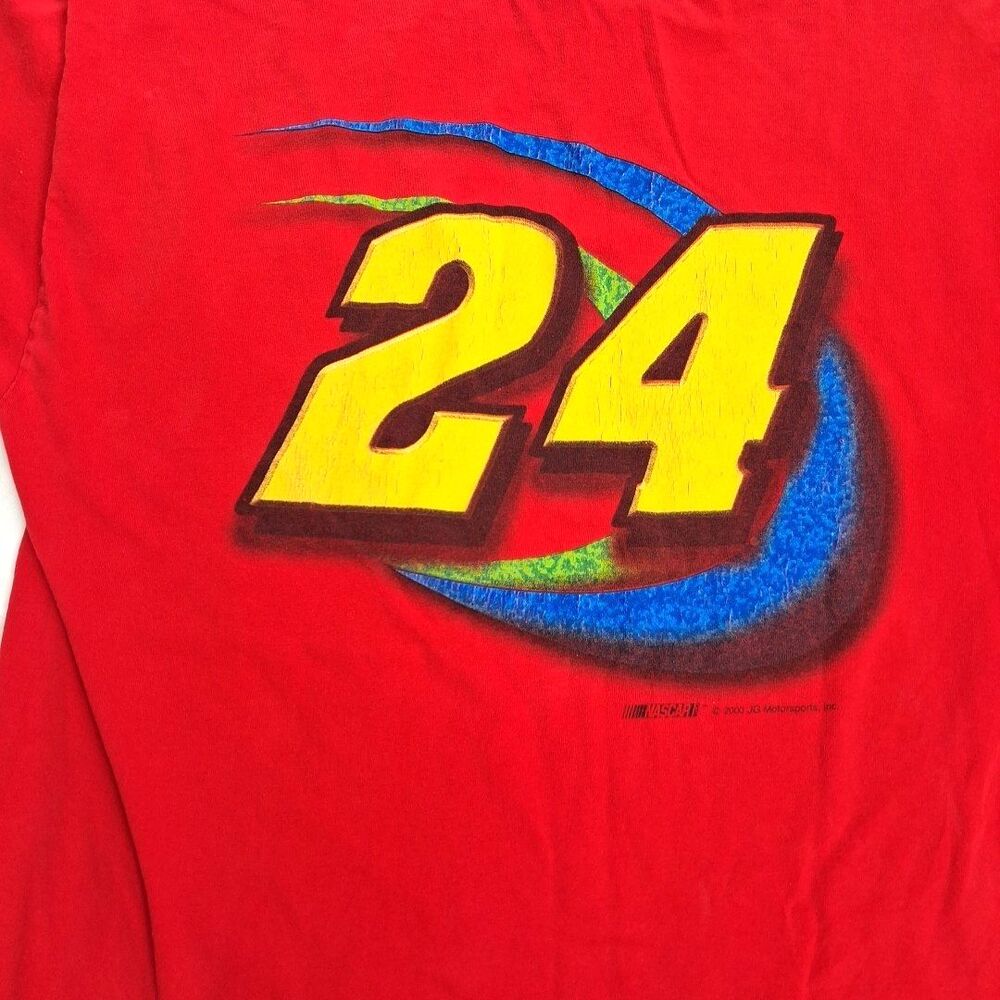 ​Vintage Jeff Gordon 24 NASCAR Shirt 2XL Competitors View Red Double Sided USA - Picture 15 of 15